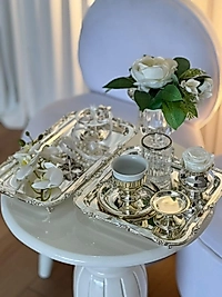 Gümüş kaplama nişan-söz seti