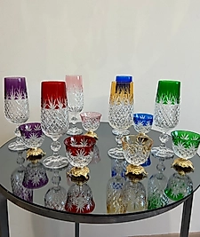 KRİSTAL KADEH VE LOKUMLUK TAKIM BOHEMİA