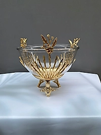 ÇUBUK MODEL SALATA KASE-MEYVELİK GOLD RENK