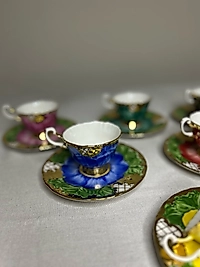 EL BOYAMA 24K ALTIN YALDIZLI FİNCAN TAKIMI