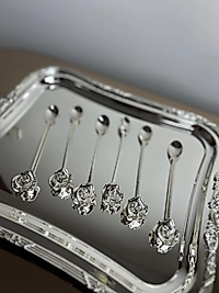 12 kişilik pirinç gümüş kaplama çay kaşığı