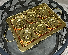 13 PARÇA PİRİNÇ ÇAY SETİ